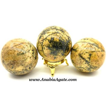 Black Dot Came Jasper Gemstone Balls - Unique Decorative Spheres