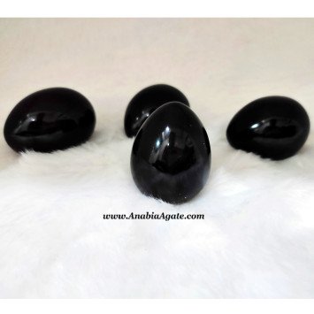 Black Obsidian Eggs - Natural Healing Crystal for Meditation and Energy Cleansing
