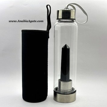 Black Obsidian Obelisk Infused Water Bottle