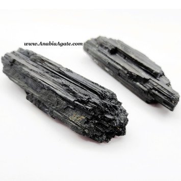 Natural Black Tourmaline Logs - Protective Crystal Healing Stones
