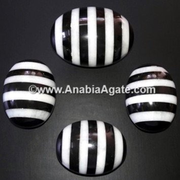 Black Tourmaline and Snow Quartz Gemstone Bonded Lingam - Healing Crystal for Balance