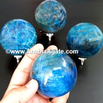 Blue Apatite Spheres - Natural Crystal Healing Stones