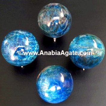 Blue Apatite Spheres - Natural Crystal Healing Stones