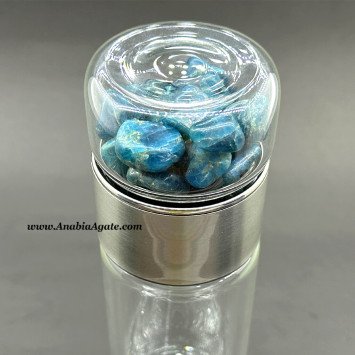 Blue Apatite Tumble Stone Water Bottle - Wholesale