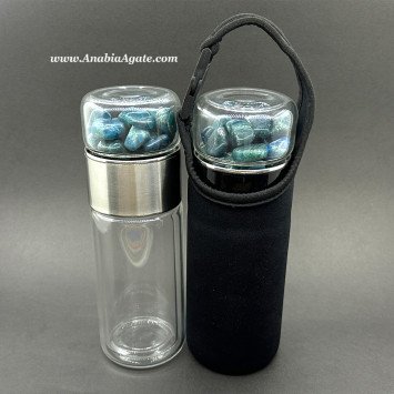 Blue Apatite Tumble Stone Water Bottle - Wholesale