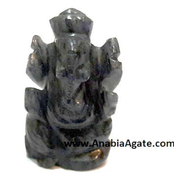 Blue Aventurine Ganesha Pocket Idol - Bring Prosperity and Protection Home