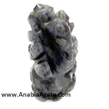Blue Aventurine Ganesha Pocket Idol - Bring Prosperity and Protection Home