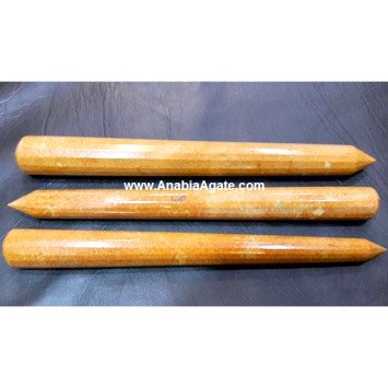 Camel Jasper 16 Facet 7 Inch Massage Wand - Healing Crystal Tool
