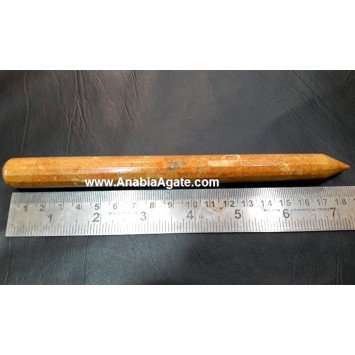Camel Jasper 16 Facet 7 Inch Massage Wand - Healing Crystal Tool