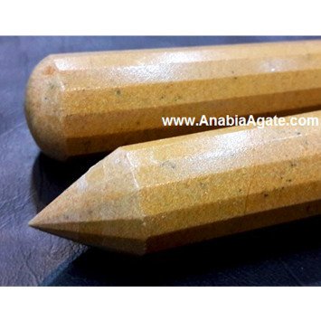 Camel Jasper 16 Facet Massage Wand - Natural Healing Crystal Tool