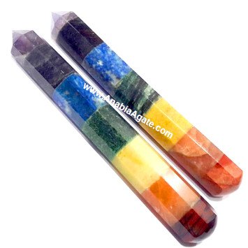 Chakra Bonded 8 Facet Massage Wands - Balance Energy and Relaxation