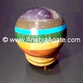 Chakra Bonded Gemstone Balls for Healing and Meditation