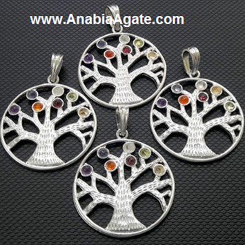 Chakra Metal Tree of Life Pendant - Balance Your Energy with this Exquisite Jewelry