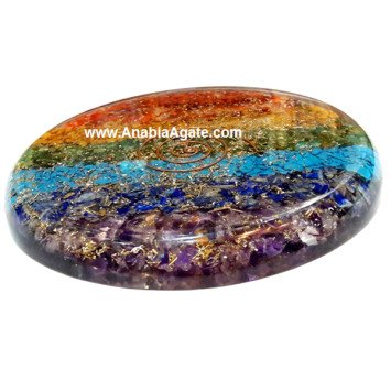 Chakra Orgone Round Vastu Plate - 4 Inches | Energy Balancing Tool