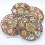 Chakra Stone Orgone Round Vastu Plate with Copper and Chakra Symbol