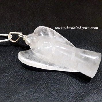Crystal Quartz Angel Pendant with Chain - Beautiful Spiritual Jewelry