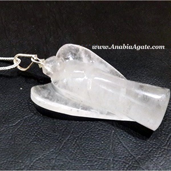 Crystal Quartz Angel Pendant with Chain - Beautiful Spiritual Jewelry