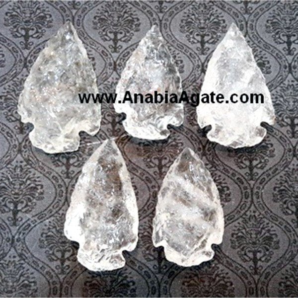 1 Inch Crystal Quartz Arrowheads - High-Quality Collection