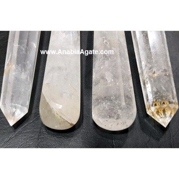Crystal Quartz 8 Facet Massage Wands - Relaxation and Healing Tools