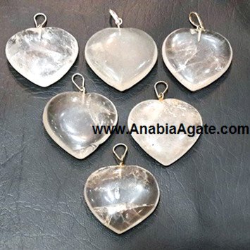 Crystal Quartz Heart Pendants Wholesale - Bulk Purchase for Stunning Jewelry Creations