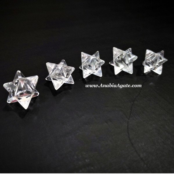 Crystal Quartz Merkaba Stars - Healing Energy, Meditation Tool
