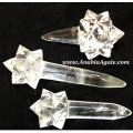 Crystal Quartz 12-Pointed Star with One Long Point | Healing Crystals and Stones