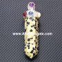 Dalmatian Jasper Chakra Pencil Pendant - Balance and Harmony