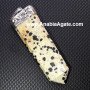 Dalmatian Jasper Flat Stick Pendant - Unique Natural Stone Jewelry
