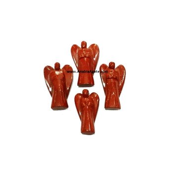Red Jasper 2 Inch Angel Figurines - Beautiful Decorative Statues