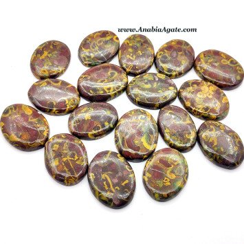 Fruit Jasper Worry Stones - Natural Calming Crystals for Stress Relief