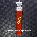 Goldstone OM Engraved Flat Stick Pendant