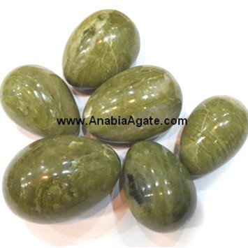 Natural Grass Jasper Eggs - Gemstone Eggs Wholesale