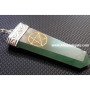 Green Aventurine Engraved Star Flat Stick Pendant - Natural Gemstone Jewelry