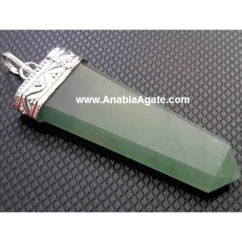 Green Aventurine Flat Stick Pendant - Natural Healing Crystal Jewelry