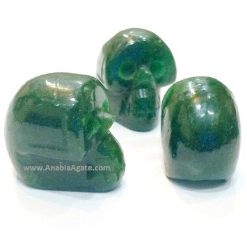 Green Aventurine Skulls - Handcrafted Gemstone Skulls