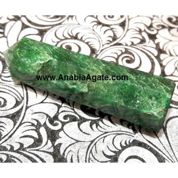 Green Mica Gemstone Obelisk - Rare Crystal Sculpture for Energy Healing