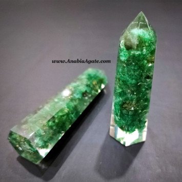 Green Mica Orgone Obelisk - Anabia Agate
