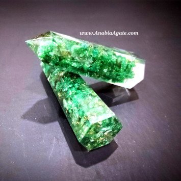 Green Mica Orgone Obelisk - Anabia Agate