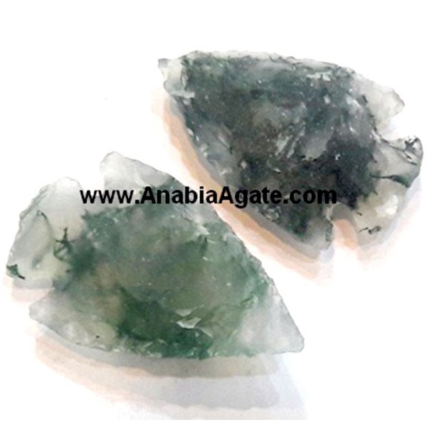 Green Moss Arrowheads - Exquisite Natural Decor Pieces