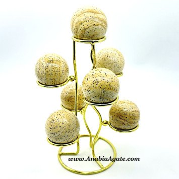 Indian Dalmatian Jasper Gemstone Balls - Unique Decorative Stones