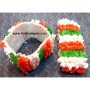 Indian Tricolour Gemstone Wristband - Show Your Patriotism in Style