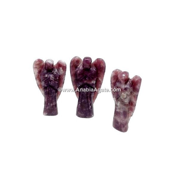 Lepidolite 2-Inch Angels - Soothing Crystal Figurines