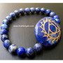 Lapis Lazuli Vishuddha Chakra Engraved Bracelet | Enhance Communication