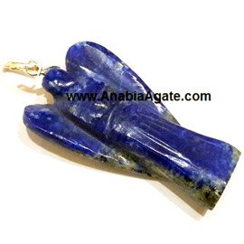 Lapis Lazuli Angel Pendants - Handcrafted Gemstone Jewelry