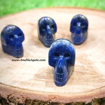 Lapis Lazuli Skulls - Handcrafted Gemstone Skulls