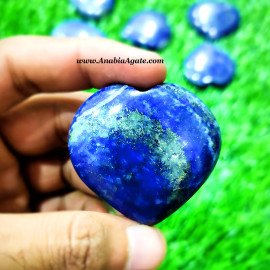 Lapis Lazuli Pub Heart Stones - Beautiful & Meaningful Decorative Gemstones