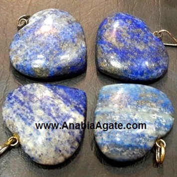 Lapis Lazuli Heart Pendants - Handcrafted and Unique