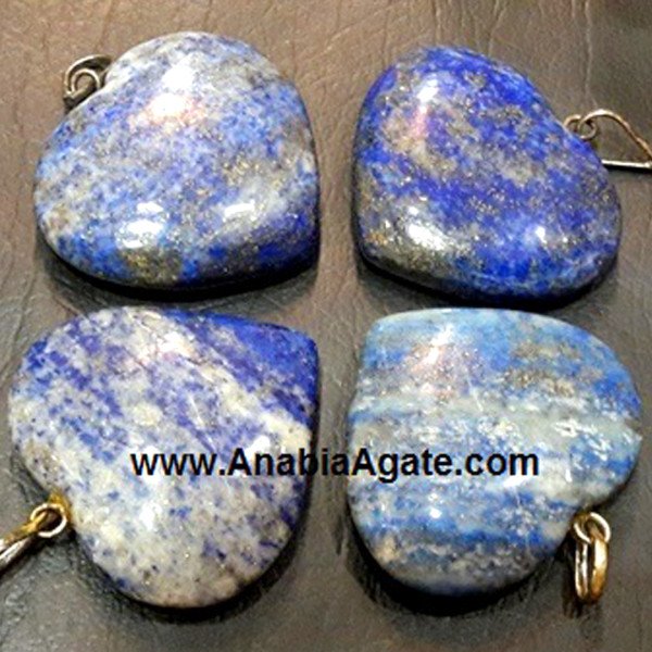Lapis Lazuli Heart Pendants - Handcrafted and Unique