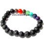 Lava Beads Chakra Bracelet - Healing Natural Stone Jewelry