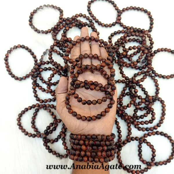Mahogany Obsidian Crystal Bracelet - Grounding & Protective Jewelry